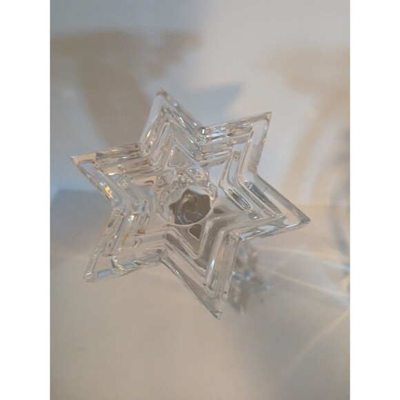 2 Vintage WMF Germany Shooting Star 24% Lead Crystal Multi Tier Candle Holder 8' - Picture 5 of 16